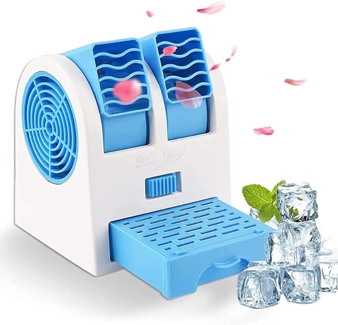 Mini Water Cooler USB and Battery Operated Dual Fan Blower with Ice Chamber @ Just Rs.599/-