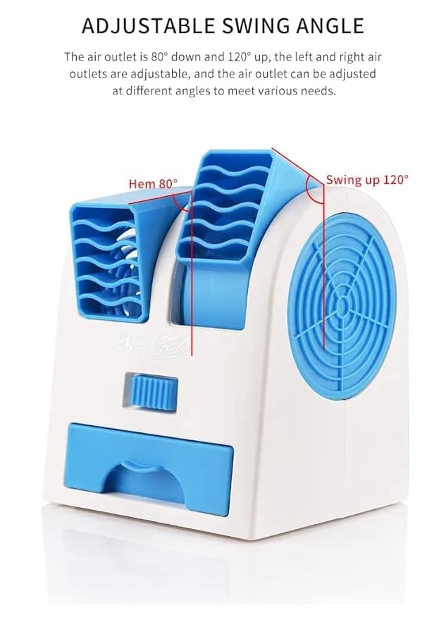 Mini Water Cooler USB and Battery Operated Dual Fan Blower with Ice Chamber @ Just Rs.599/-