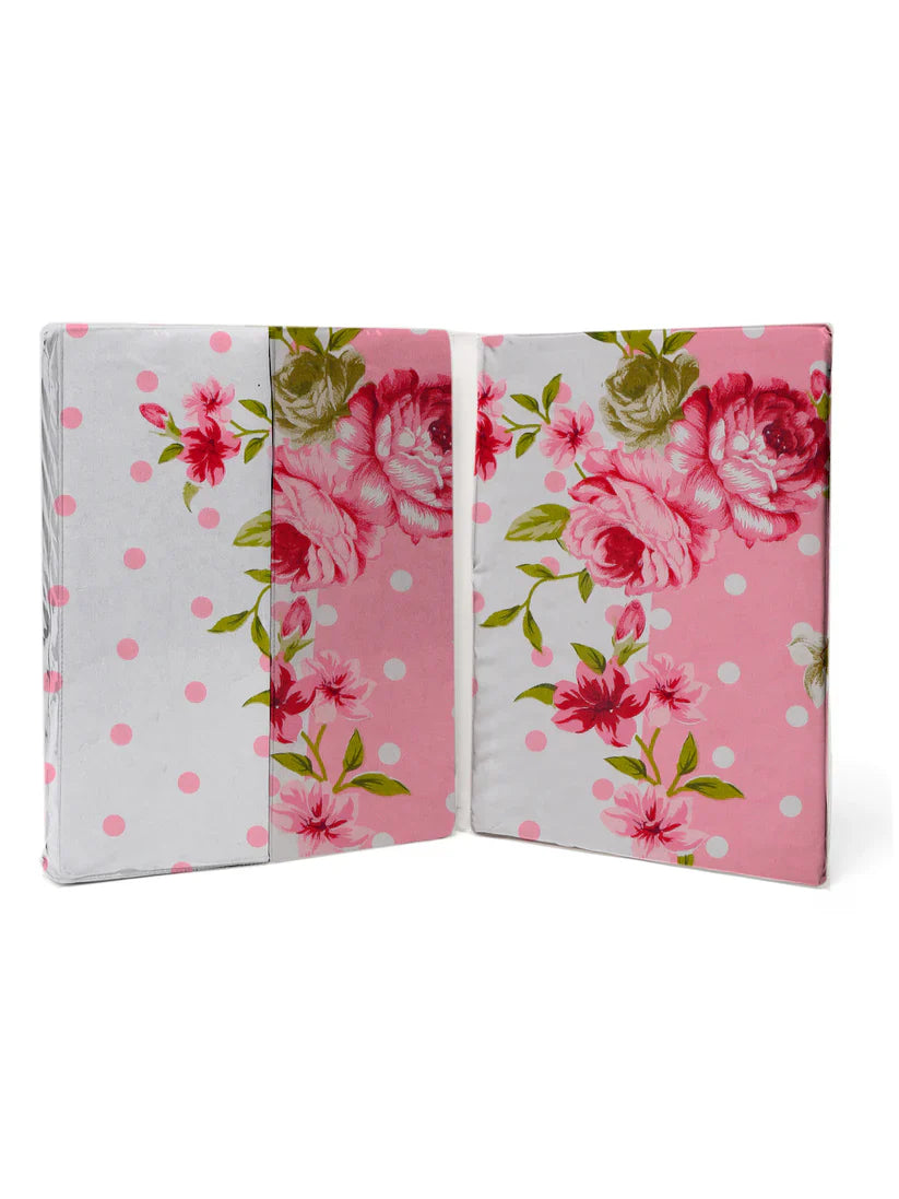 Floral Cotton Double Printed Fitted (Elastic) Bed sheet