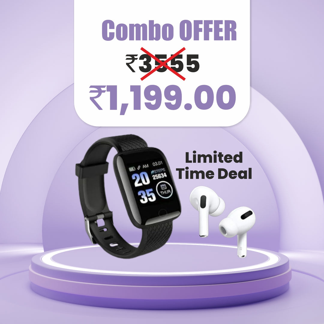 Smart Watch and Wireless Earbuds (Combo Offer)