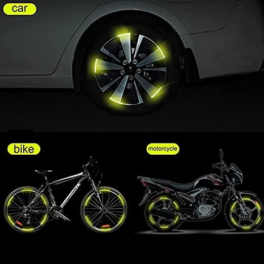 20Pcs Car Wheel Radium Sticker| Car & Bike Wheel Decoration Reflective Sticker