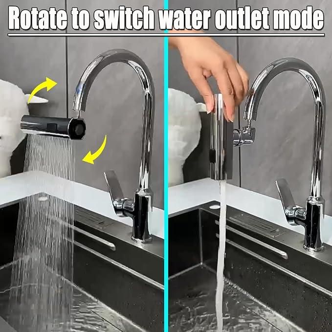3-In-1 360° Waterfall Faucet Extender For Kitchen Sink